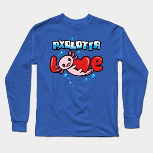 Funny Cute Kawaii Axolotl Valentine Lovers Cute Axolotl Meme Long Sleeve T-Shirt